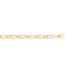 Chaine maille cheval altern&eacute;e or 375 jaune 50 cm