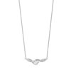 Collier or 375 blanc diamant et rubis