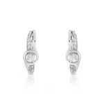 Creoles or blanc 375 diamant et rubis