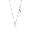 Collier or 375 blanc diamant et rubis