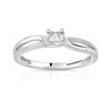 Bague or 375 blanc diamant et rubis