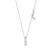 Collier or 375 blanc diamant et rubis