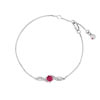 Bracelet or 375 blanc rubis et diamant