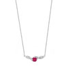 Collier or 375 blanc rubis et diamant
