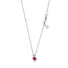 Collier or 375 blanc rubis