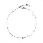 Bracelet or 375 blanc rubis