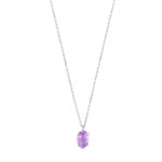 Collier or 375 blanc 375 am&eacute;thyste