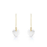 Boucles d&rsquo;oreilles or 375 jaune cristal