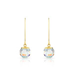 Boucles d&rsquo;oreilles or 375 jaune cristal