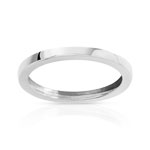 Bague or 375 blanc