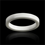 Lot de 2 bagues c&eacute;ramique blanche