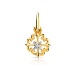 Pendentif or 375 2 tons diamant