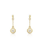 Boucles d&rsquo;oreilles or 375 2 tons diamant