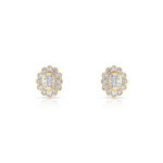 Boucles d&rsquo;oreilles or 375 2 tons diamant