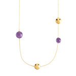 Collier or 375 jaune am&eacute;thyste