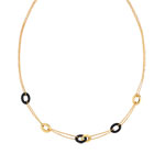Collier or 375 jaune onyx