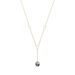 Collier or 375 jaune perle de culture de tahiti