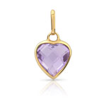 Pendentif or 375 jaune am&eacute;thyste
