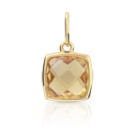 Pendentif or 375 jaune citrine