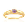 Bague or 375 jaune améthyste