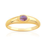 Bague or 375 jaune am&eacute;thyste