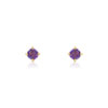 Boucles d'oreilles or 375 jaune améthyste