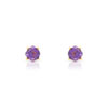 Boucles d'oreilles or 375 jaune améthyste