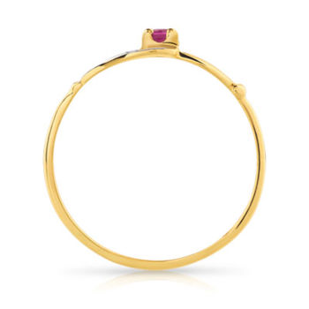Bague or 375 2 tons rubis