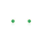 Boucles d&rsquo;oreilles or 375 jaune &eacute;meraude