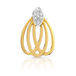 Pendentif or 375 2 tons diamant