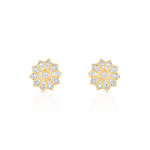 Boucles d&rsquo;oreilles or 375 2 tons diamant