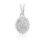 Pendentif or 375 blanc diamant