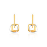 Boucles d&rsquo;oreilles 2 ors 375 diamant