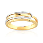 Bague 2 ors 375 diamant