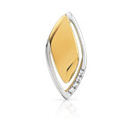 Pendentif or 375 2 tons diamant
