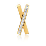 Pendentif or 375 2 tons diamant