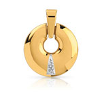 Pendentif or 375 2 tons diamant