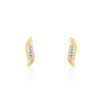 Boucles d&rsquo;oreilles or 375 2 tons diamant