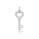 Pendentif or 375 blanc diamant