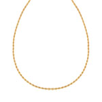 Collier or 375 jaune maille corde