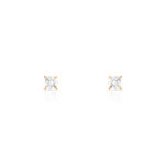 Boucles d&rsquo; oreilles or 375 jaune zirconia