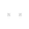 Boucles d'oreilles or 375 blanc zirconia