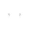 Boucles d'oreilles or 375 blanc zirconia