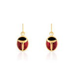 Boucles d&rsquo;oreilles or 375 jaune laque