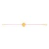 Bracelet or 375 jaune cordon coton rose