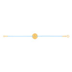 Bracelet or 375 jaune cordon coton bleu