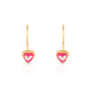 Boucles d'oreilles or 375 jaune émail