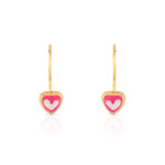 Boucles d&rsquo;oreilles or 375 jaune &eacute;mail
