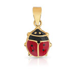 Pendentif or 375 jaune &eacute;mail