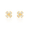 Boucles d'oreilles or 375 jaune zirconia